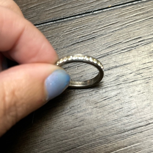 Silver Ring with Clear Stones - Picture 2 of 2